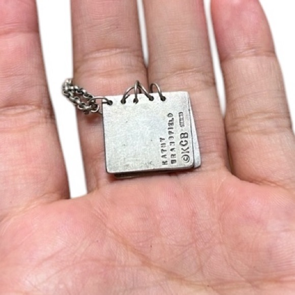 Sundance Positive Affirmation Book Necklace Kathy Bransfield 925 silver - Picture 4 of 6
